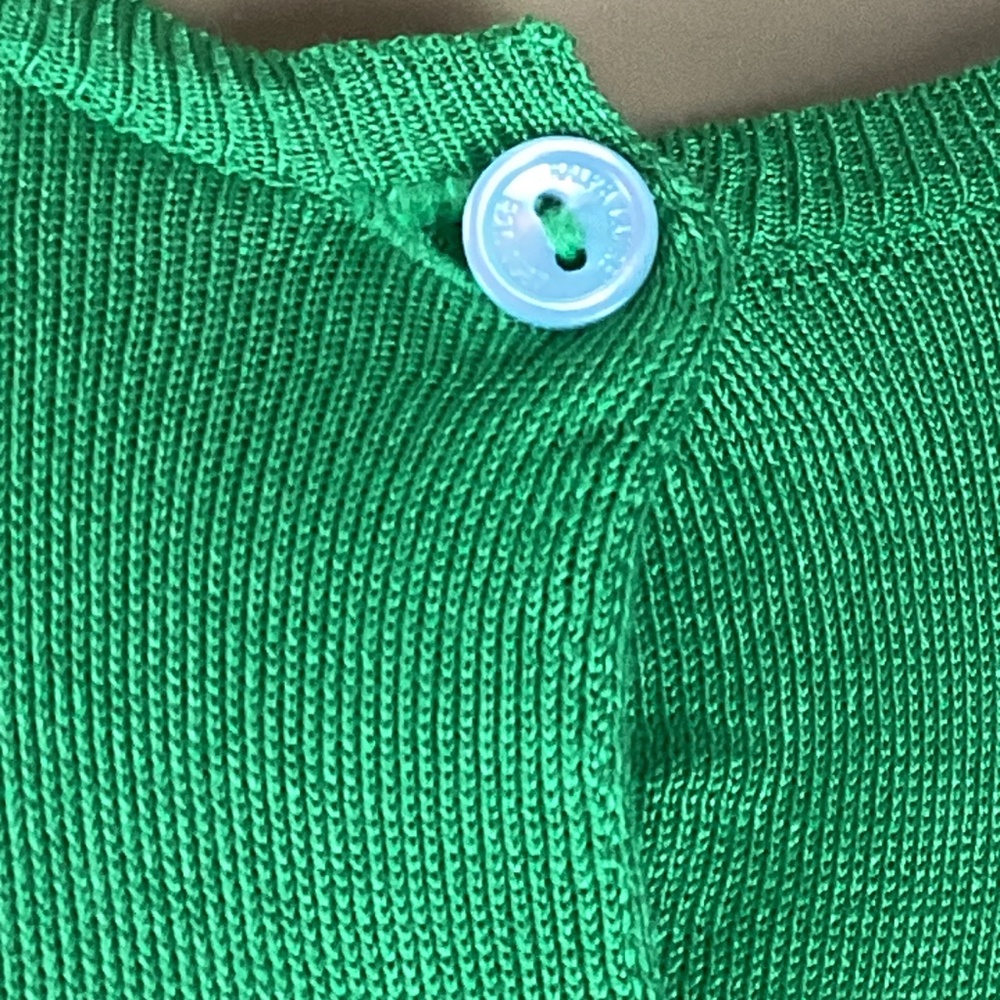 Vintage Ralph Lauren Black Label 100% Silk Cardigan Green S - Picture 6 of 9